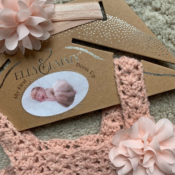 Elly & Emmy 0-6 month adorable tutu in dusty rose color w/headband. Brand New. - Picture 4 of 7